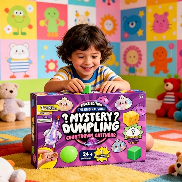 Dumpling Squishy, 2026 Squishy Dumpling Mystery Advent Countdown Calendar, 24 PCS Random Surprise Squishies Toys, Stress Relief Sensory Fidget Toy for Anxiety Relief Hand Relax, Birthday Gifts (A-2) - 5