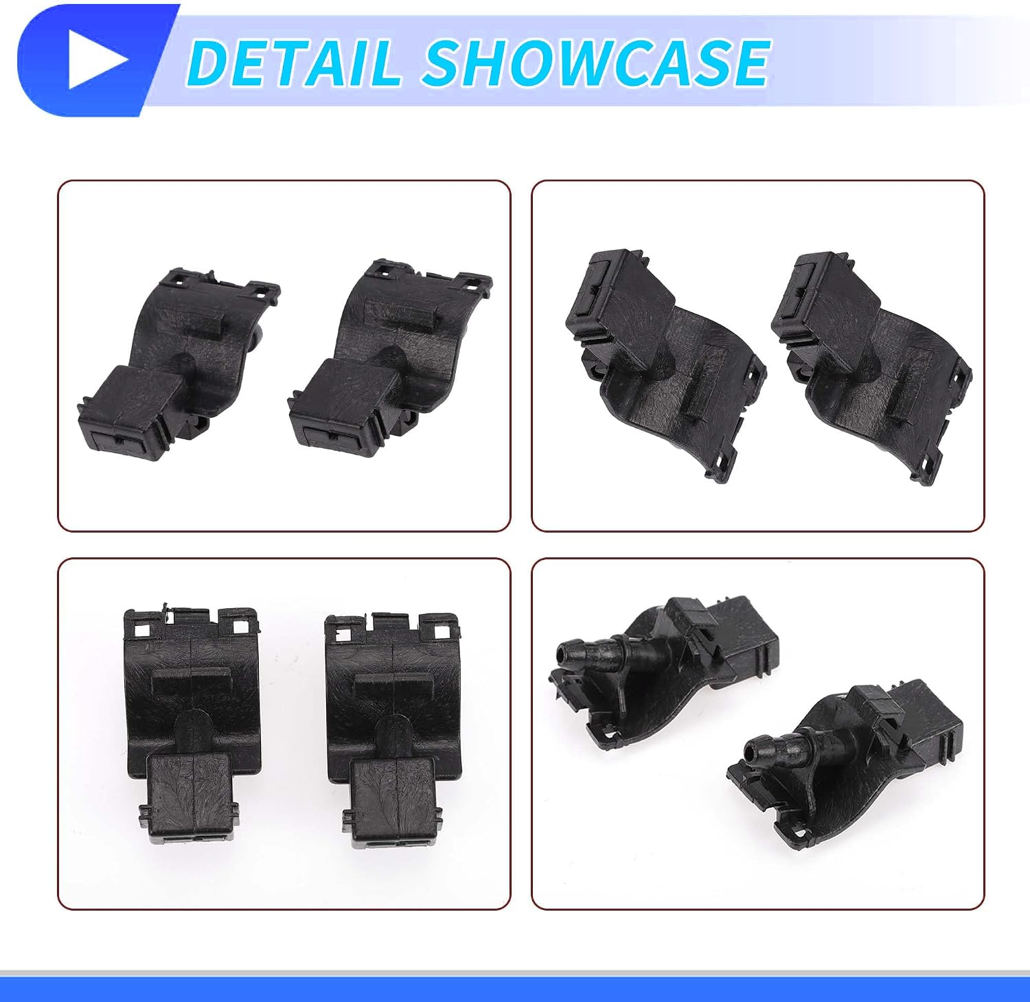 Unifizz Windshield Washer Nozzle for Toyota Tacoma 2016-2023,for Lxs RX350 2016-2022, Highlander,for RAV4 & More – Direct OE# 8538130220 Replacement – 2-Pack, Black Plastic