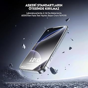 Babilden iPhone 18 Pro Max İle Uyumlu Ekran Koruyucu Uçtan Kenara Tam Kapsama Dayanıklı Temperli Kırılmaz Cam Koruma