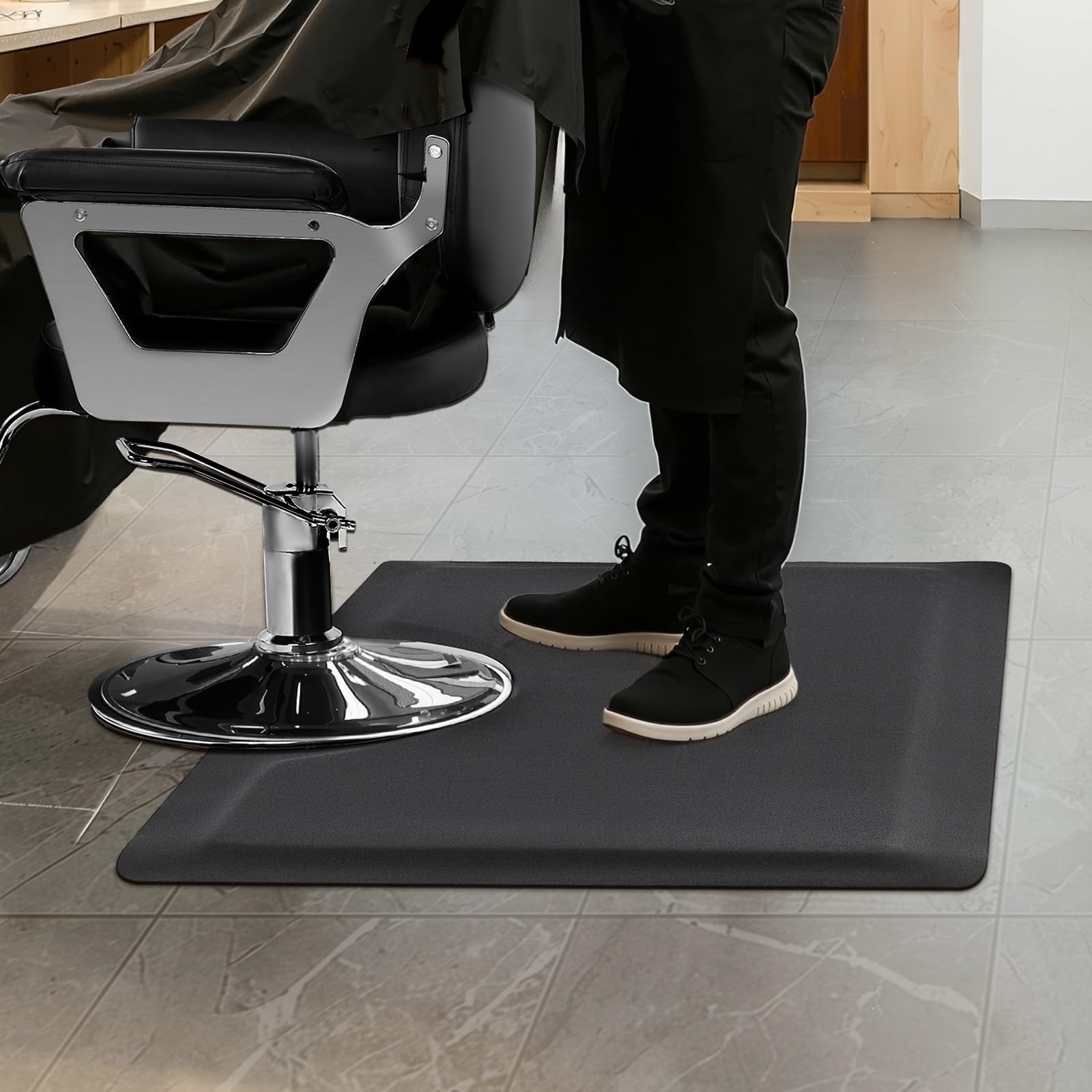 VEVOR Salonmatte für Friseure, 1525x910 mm Friseurmatte, Anti-Ermüdungs-Bodenmatte, 13 mm Dicke PVC- und NBR-Bodenmatte, abgeschrägten Kanten zum Schutz vor Stolpern & Rutschfester Unterseite