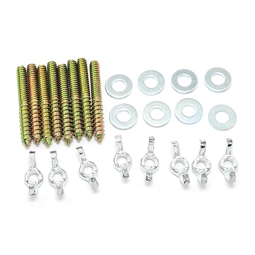 Pernos de suspensión 14-20 x 2 Tornillo de doble cabeza con tuercas de ala para muebles de madera