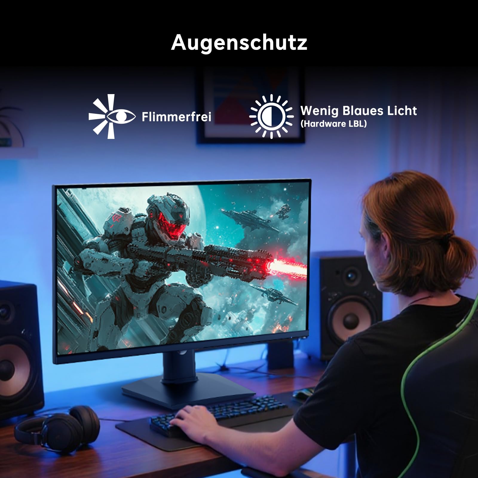 KTC 27 Zoll Gaming Monitor, FHD 1920×1080, 240Hz, Fast IPS, 1ms MPRT, Adaptive Sync, HDR10, 350 cd/m², 99% sRGB, 97% DCI-P3, ΔE<2, Höhenverstellbar, Pivot, VESA, H27F7