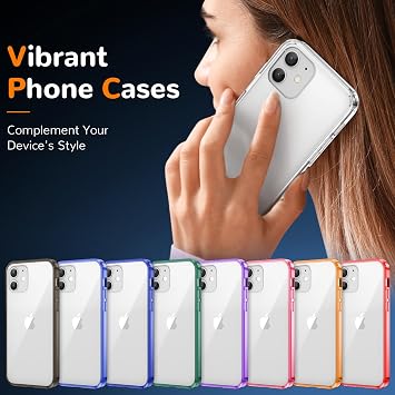 Clear Case for iPhone 12/12 Pro, Ultra Thin, Shockproof TPU Cover, Anti-Yellowing, Crystal Clear, Phone Case for Apple iPhone 12/12 Pro - Clear