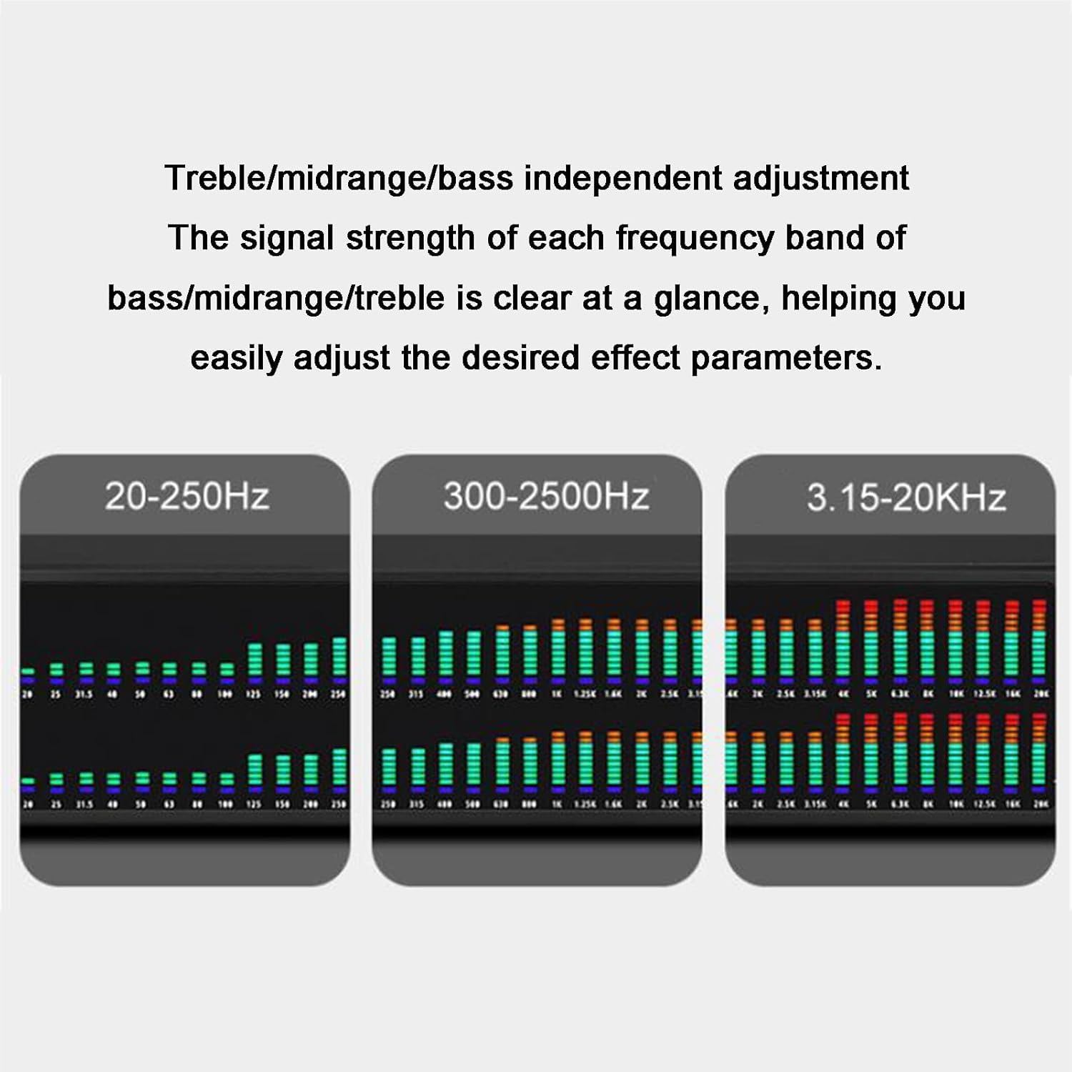 EPANO LXXW Equalizador Ecualizador gráfico Digital, procesador de Audio, Pantalla de Espectro Dual de 31 Bandas, con Almacenamiento for 10 Efectos preestablecidos Ecualizador de Audio