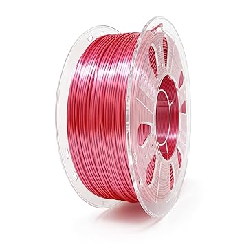 Gizmo Dorks Silk PLA 3D Printer Filament 1.75mm 1kg, High Gloss Red Pink