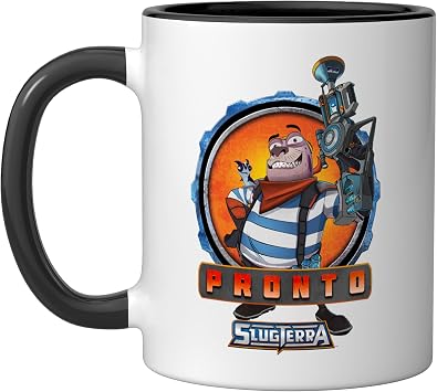 Slugterra Official Licensed Merch | Pronto | STC1010 Ceramic Mug, Black/White, 11oz