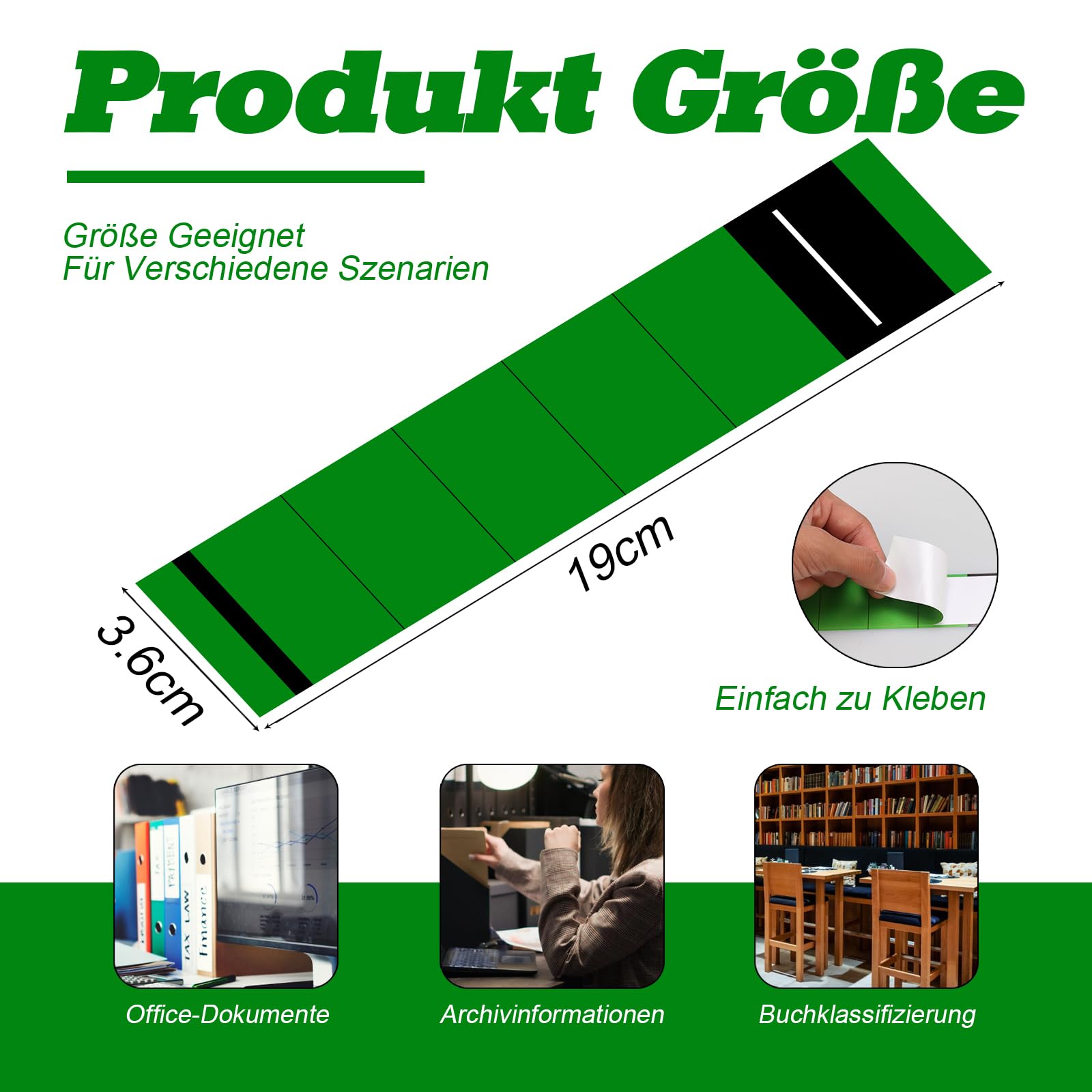 Ordneretiketten Grün Blätter Design - 7 Stück Für Schmale Ordnerrücken