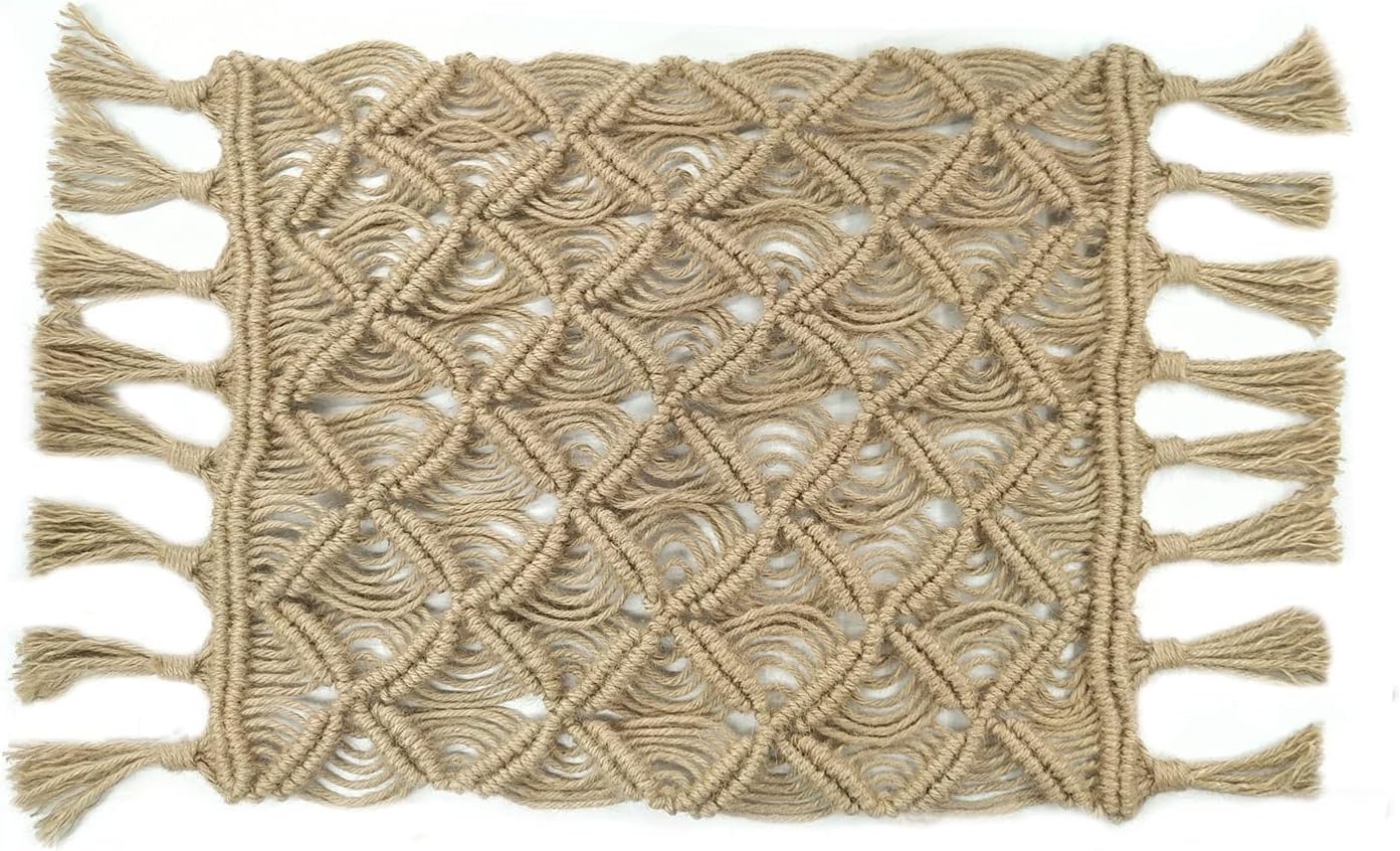Honra Newborn Photo Props for Photography Baby Photoshoots Rug Posing Macrame Blanket (Brown A)