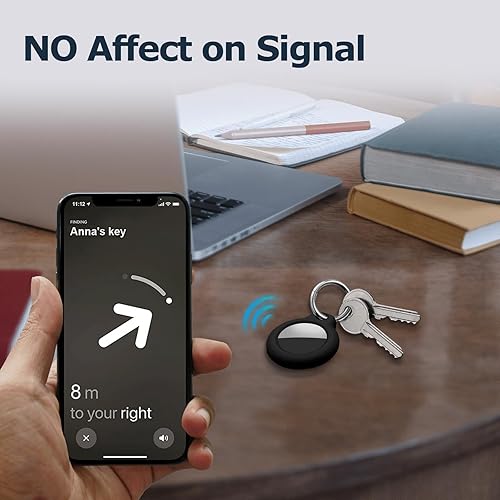 Miniatura 46 de Funda para AirTag con llavero, a prueba de golpes y antiarañazos, accesorios para localizadores GPS, para bolsos y maletas, transparente F5-Clear