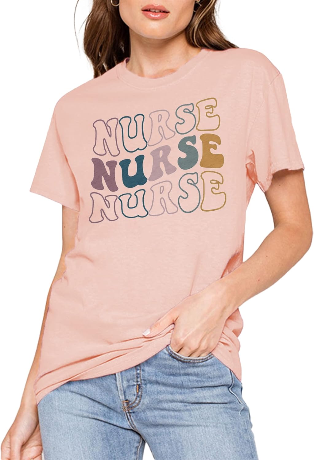Nurse Shirts for Women Nurse Gift Tee Nursing School Tops Casual Short Sleeve Inspirational T Shirts - Image 3