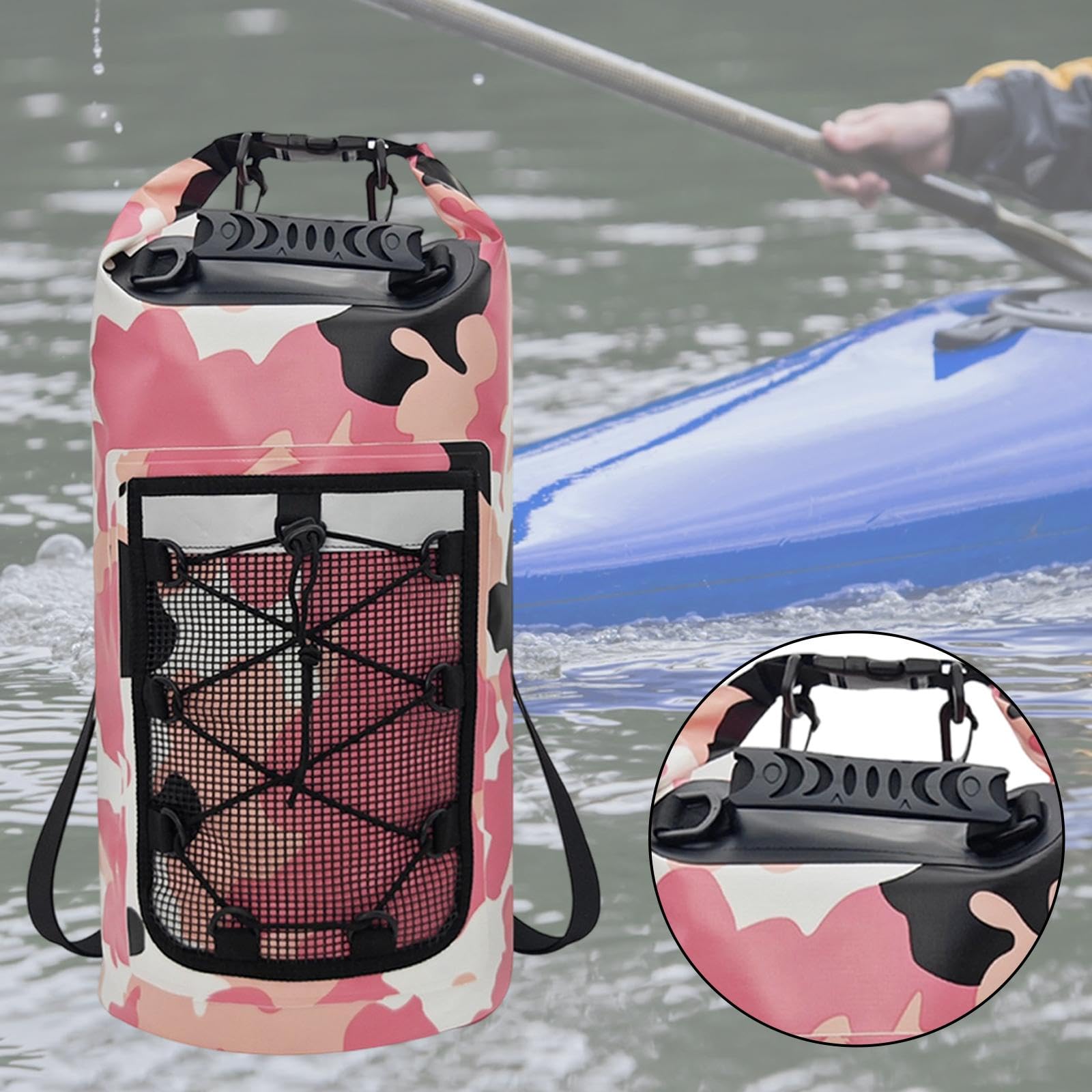 Bolsa Seca Impermeable, Multiusos con Asa, para Hombres Y Mujeres, Mochila Flotante, Bolsa de Almacenamiento para Navegación, Kayak,