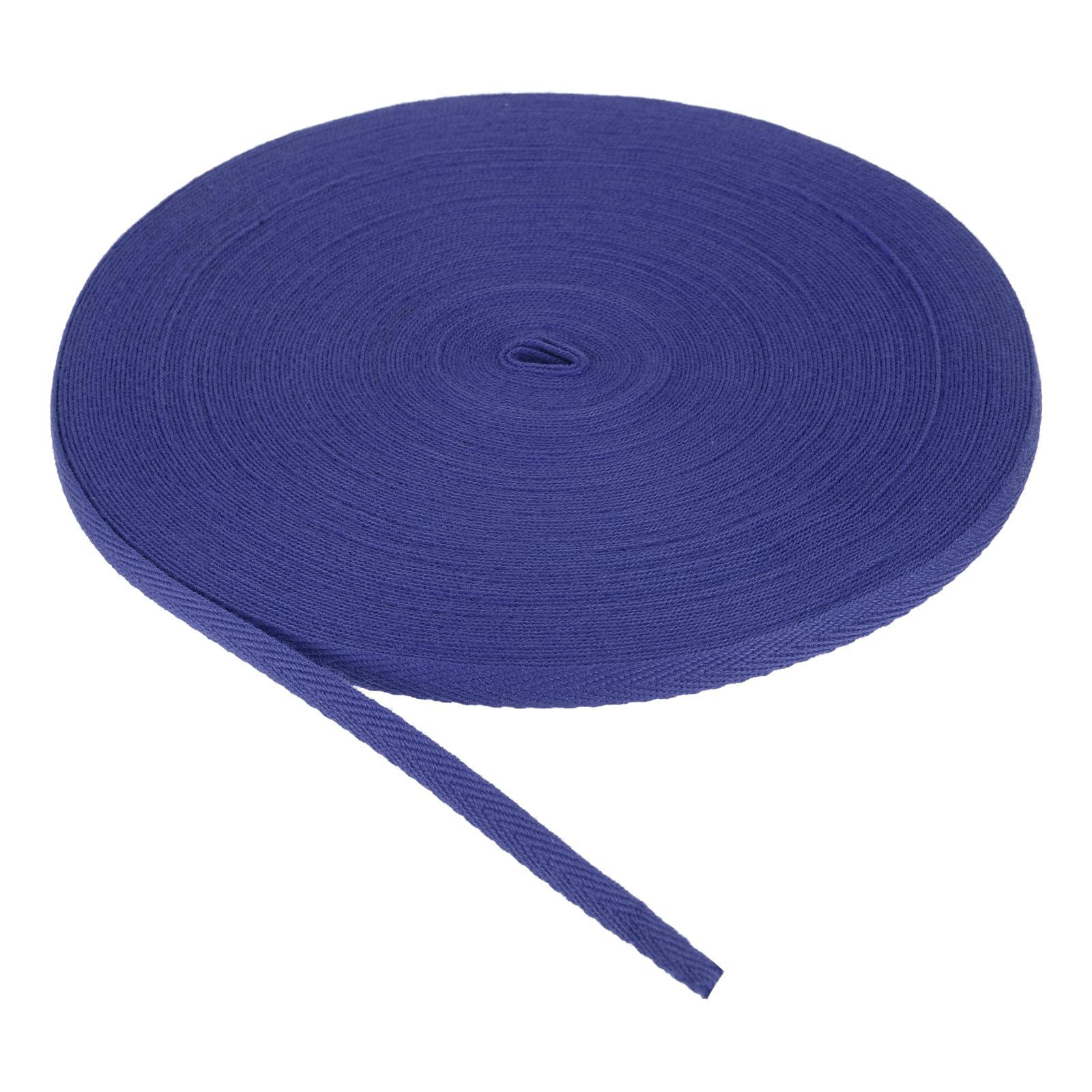 PATIKIL Cotton Twill Tape 6mm 23m Cotton Ribbon Bias Binding Tape Herringbone Webbing Trim for Sewing Gift Wrapping Deep Blue