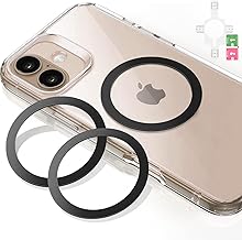Mugust 3 Pcs Metal Ring Stickers for MagSafe Ring Magnet, Compatible with MagSafe Wireless Charger/Car Mount for iPhone/Samsung/Android Phone Cases Metal Rings (No Magnet