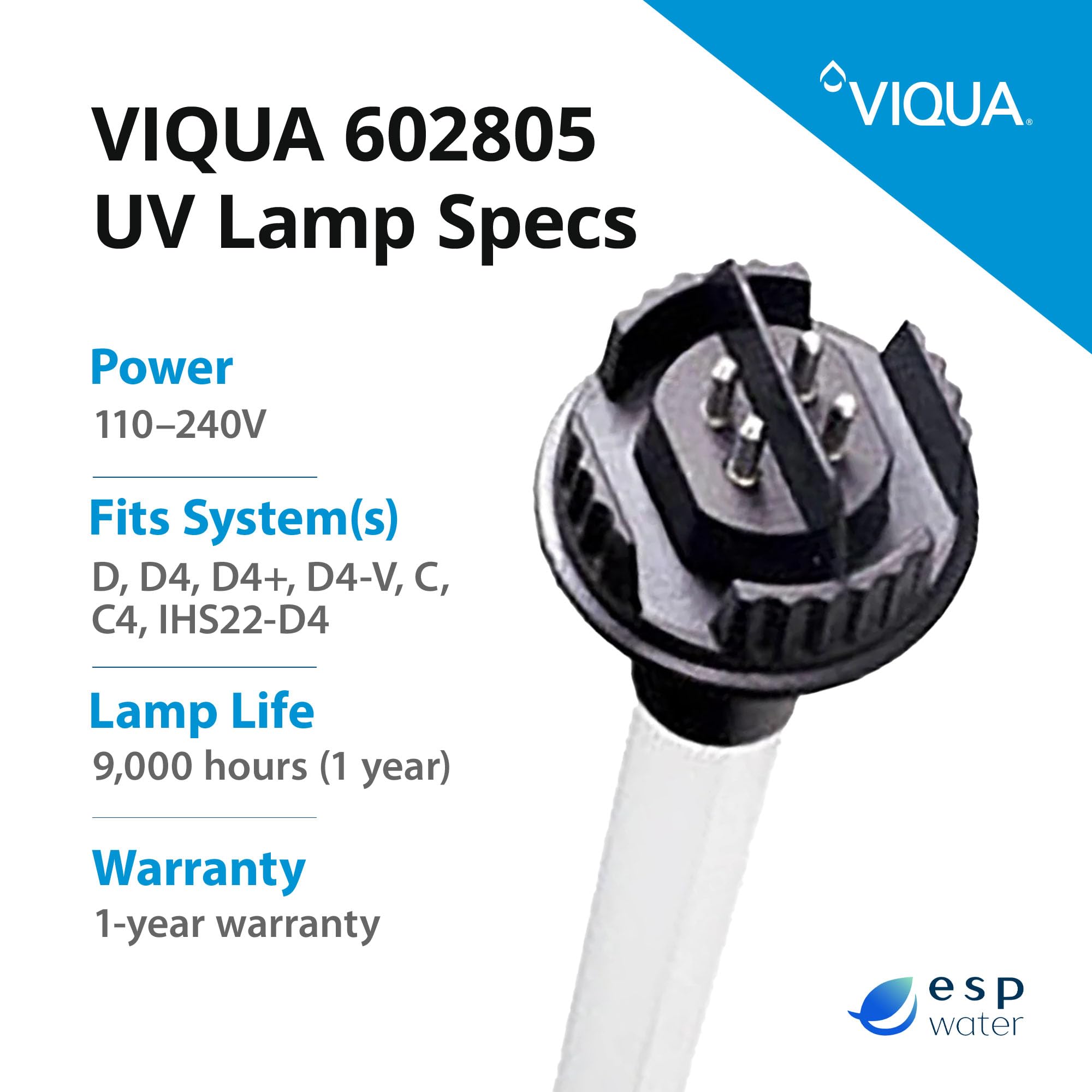 Amazon.com: Viqua 602805 Replacement UV Lamp For Models D4, D4+