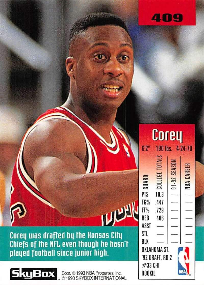 Amazon.com: 1992-93 SkyBox Series 2 Basketball #409 Corey Williams