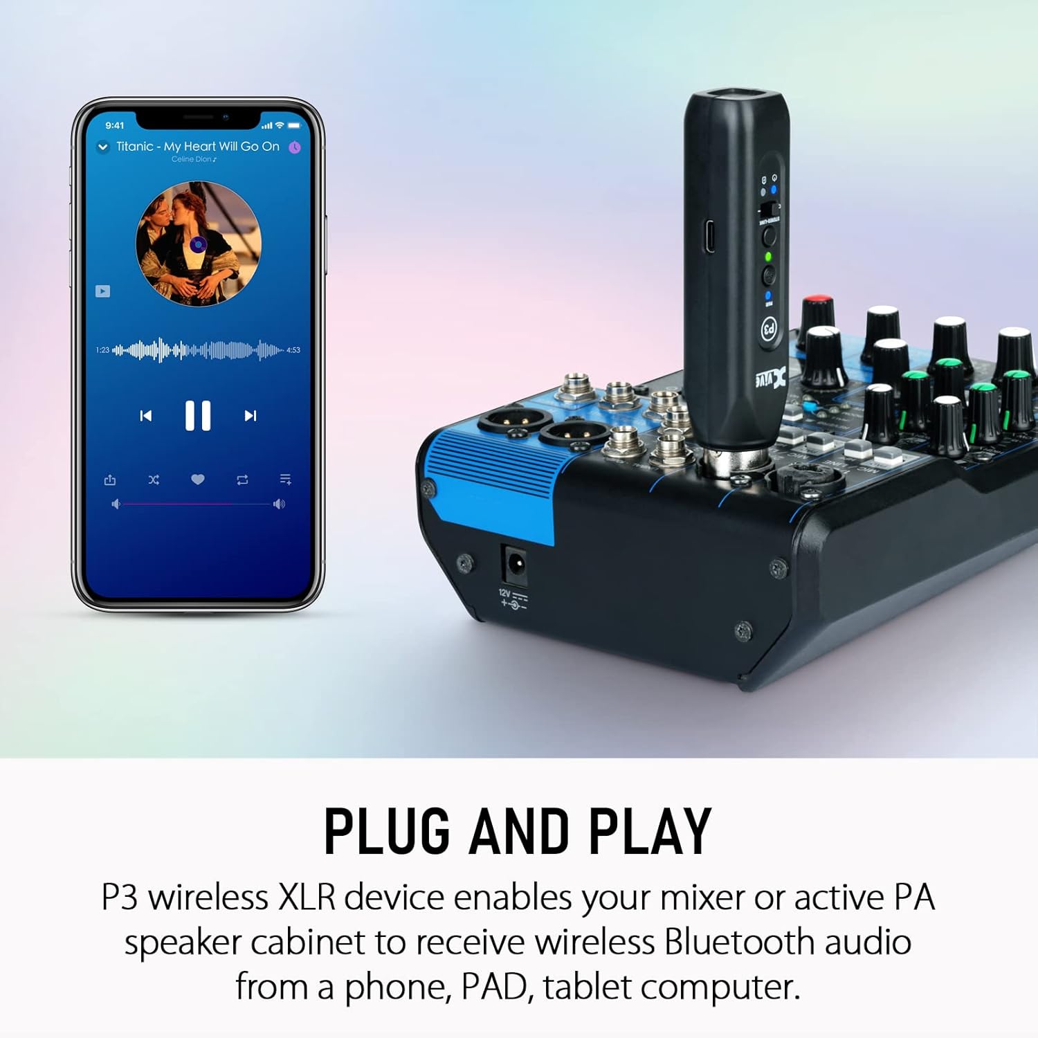 Xvive U3 Wireless Microphone System Bundle Xvive P3 Wireless XLR Bluetooth Receiver