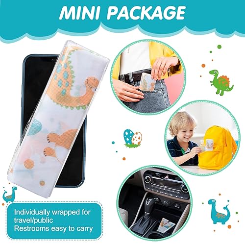 Miniatura 12 de Paquete de 50 fundas desechables para asiento de inodoro, extra grandes, envueltas individualmente para niños y adultos, fundas de asiento