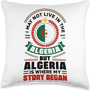 Algeria - Algerian Heritage Roots Flag Designs Algeria Algerian Flag Quote Throw Pillow, 16x16, Multicolor