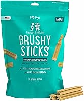 Vista 9 de iHeartDogs Brushy Sticks – Golosinas dentales para perros que eliminan la placa y la acumulación de sarro – Masticables de limpieza de dientes