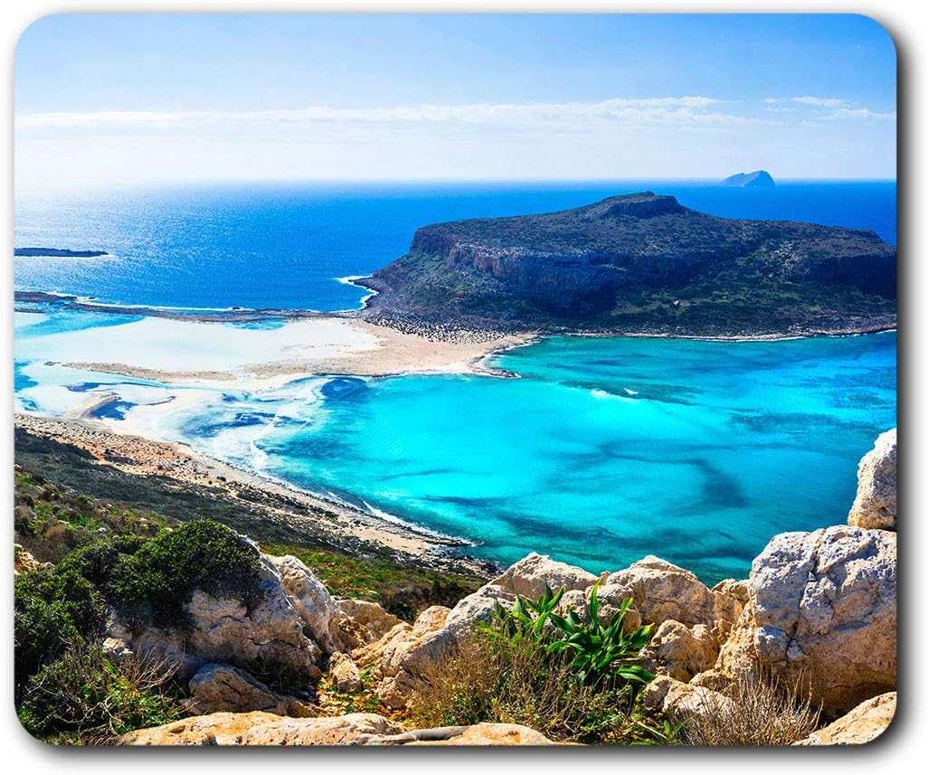 Balos Bay Crete Greece Greek Mouse Mat Pad Computer PC Laptop Gaming Office Home Desk Accessory Gadget 3075