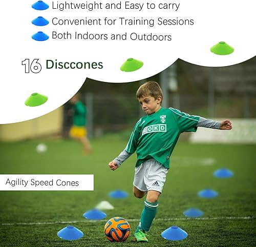 Miniatura 4 de Agility Training Equipment, Kids Soccer Hurdles Agility Ladder Equipment Set Agility Training kit for Football, Soccer, Basketball Tennis,Speed