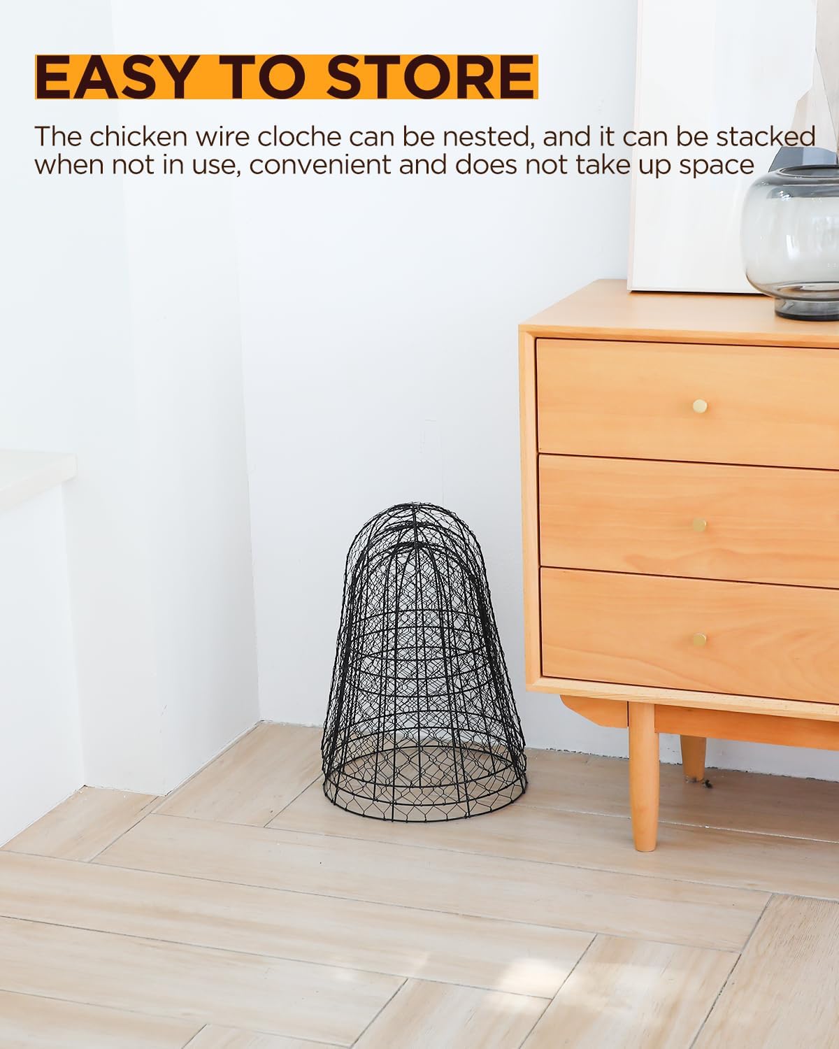 12 Pack Garden Cloches for Plants, Garden Chicken Wire Cloche, Garden Cloches for Plants Extra Large, Plant Protector, Plant Cloche Protect Plants from Deer/Bunny-Bird and Other Critter Outdoor Use