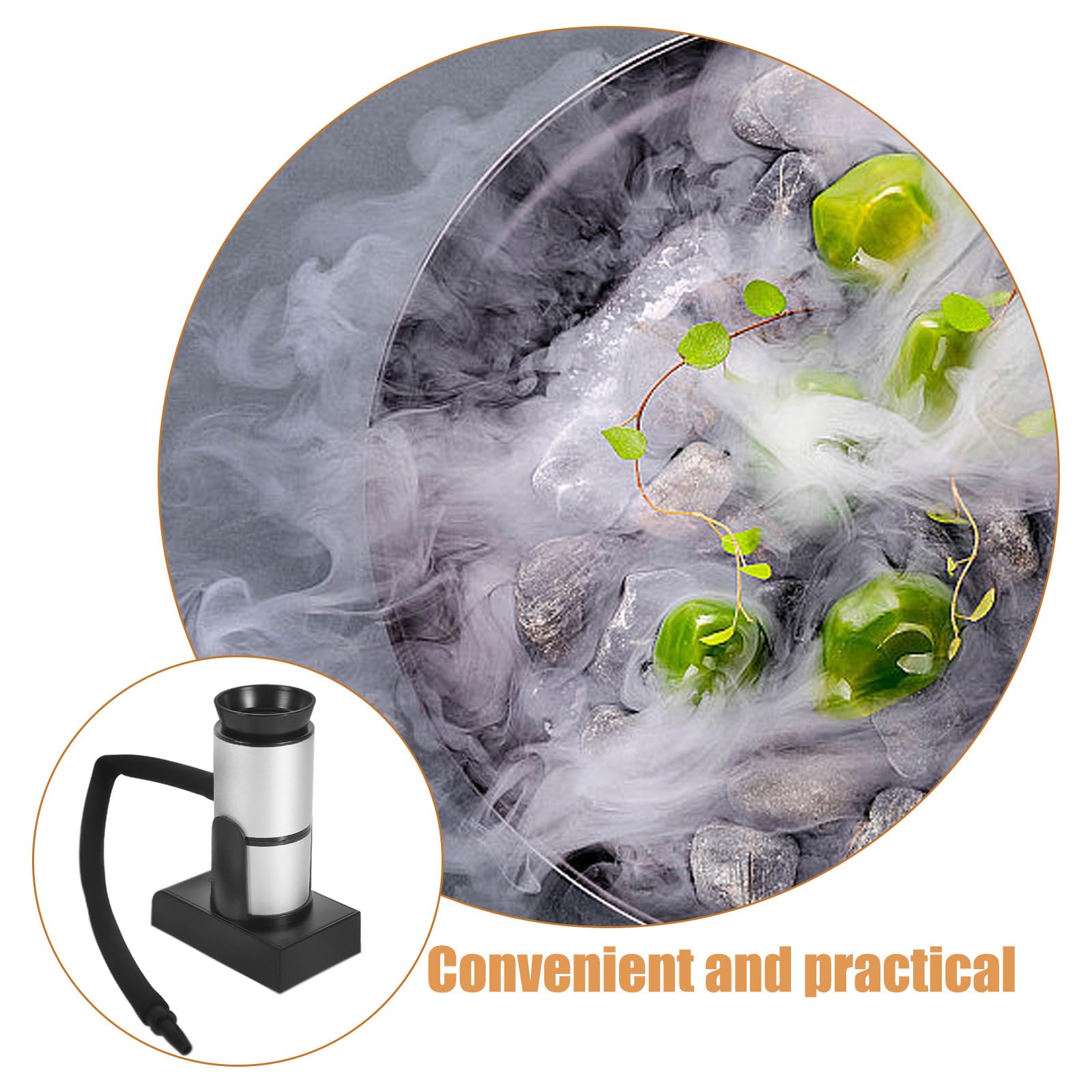 Abaodam Affumicatore Portatile per Cucina e Barbecue, Generatore di Fumo Alimentare a Freddo in Metallo Leggero senza Fonte di Calore, Infusore di Fumo per Carne, Cocktail e Picnic