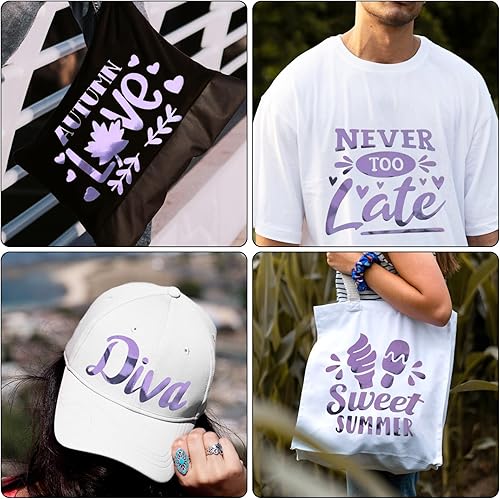 Miniatura 5 de WRAPXPERT Rollo de vinilo metálico suave de transferencia de calor, cromado, de 12 x 5 pies, vinilo para planchar para camisas, fácil de cortar y