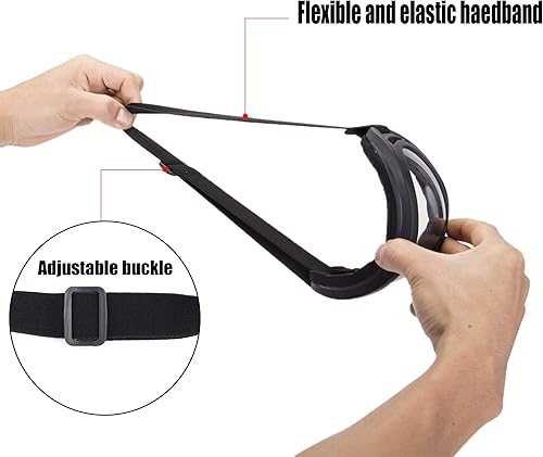 Miniatura 7 de FOCUSSEXY Gafas de esquí, snowboard, motocross, con protección UV, resistentes al viento, para hombres y mujeres