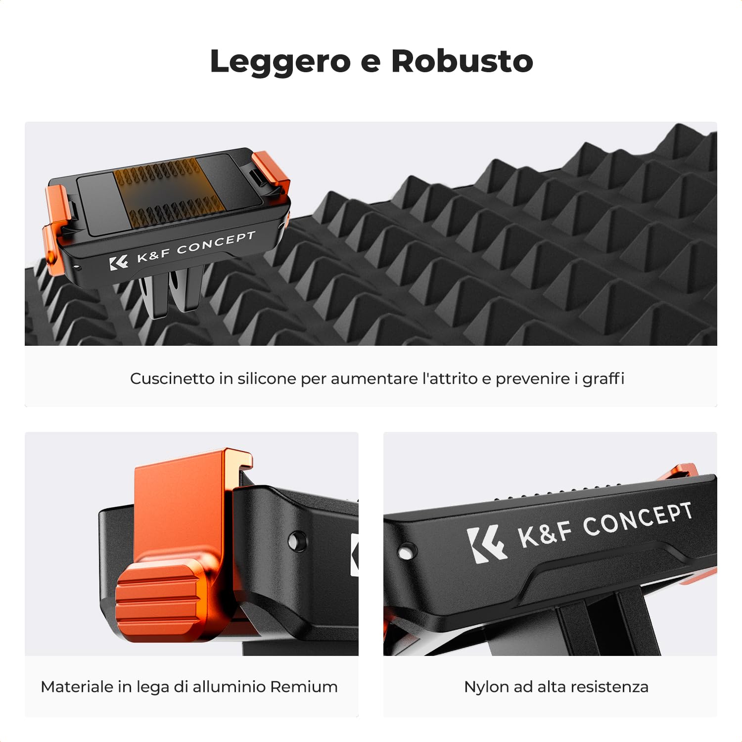 K&F Concept 2 Pack Magnetic Quick Release Adapter Mount per DJI Osmo 360/Action 5 Pro, Staffa di Base di Estensione con 1/4" Adapter Mount/Quick-Release Buckle per DJI Osmo Action 4/Action 3 Accessori