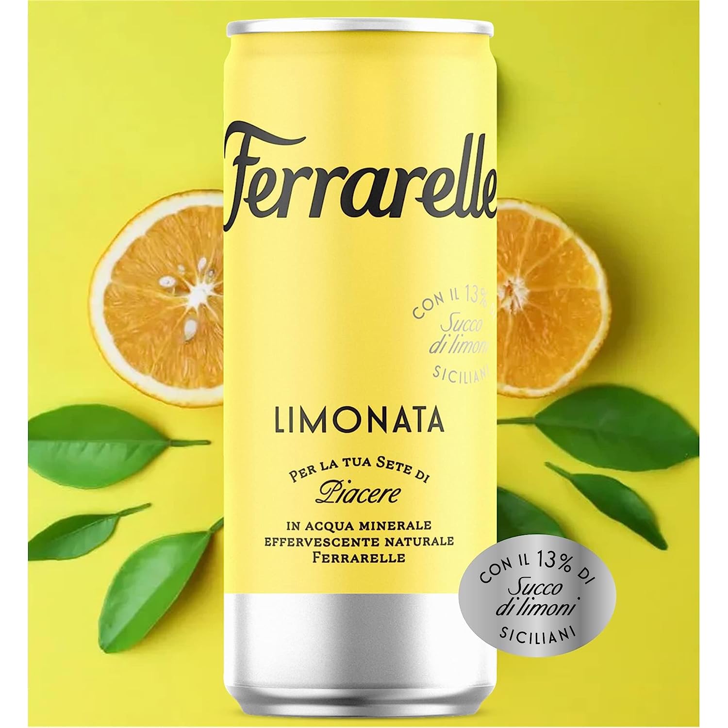 Bevande Ferrarelle | 12 bevande gassate da 25cl | 4 Limonata 4 Arancia 4 Gassosa