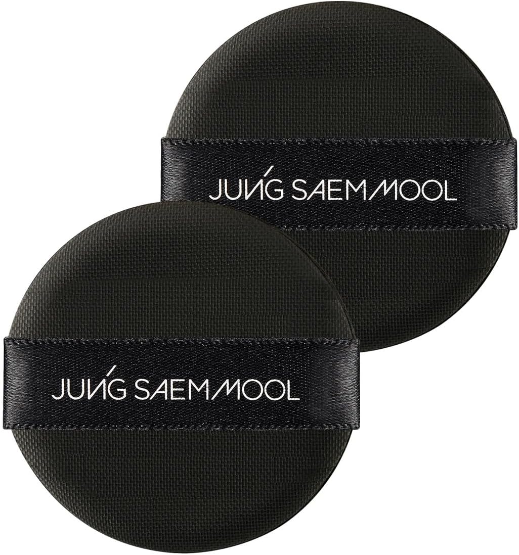 Cushion Puff | Natural Cover Puff for Smooth Fitting, Round Shape 2.1 Inch, Set (2pc)