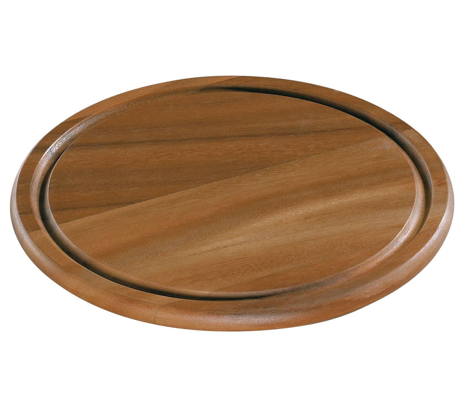 Zassenhaus Steak Plate, Acacia Ø 25 cm, Wood, Brown, 2.6 x 25.8 x 26 cm
