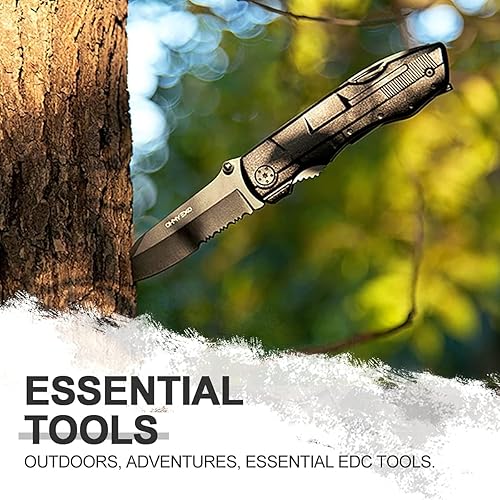 Miniatura 8 de OHMY EXO _Cuchillo plegable multiherramienta de bolsillo con cuchilla, alicates, cortador de alambre, abridor de botellas, destornillador,