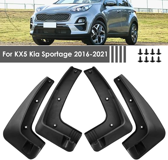 4 Pcs Car Mud Flaps for KX5 Kia Sportage 2016-2021, Splashproof Front Rear Car Fenders, Auto Mud Flaps Splash Guards, No Drilling Decorative Mudguard Wheel Baffle Protection Easy Installation
