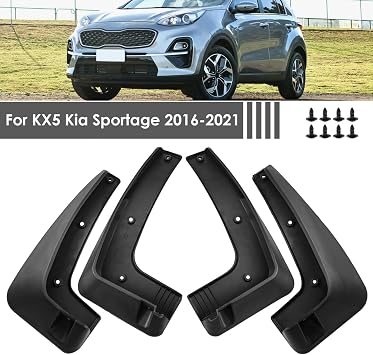 4 Pcs Car Mud Flaps for KX5 Kia Sportage 2016-2021, Splashproof Front Rear Car Fenders, Auto Mud Flaps Splash Guards, No Drilling Decorative Mudguard Wheel Baffle Protection Easy Installation