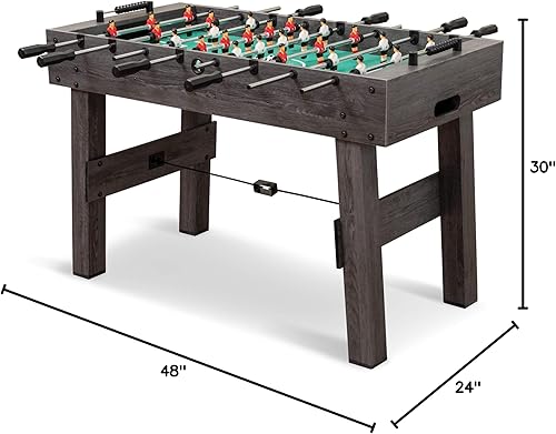 Miniatura 10 de EastPoint Sports Classic Sport - Mesa de futbolín Fairmont de tamaño mediano de 48 pulgadas, fácil instalación, color gris