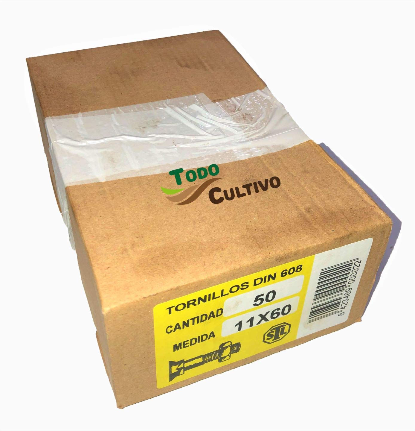 Tornillo de Arado 11X60 DIN 608. Caja 50 Uds. Tornilleria de máxima calidad marca San Lorenzo, con cabeza avellanada especial rejas de arado.