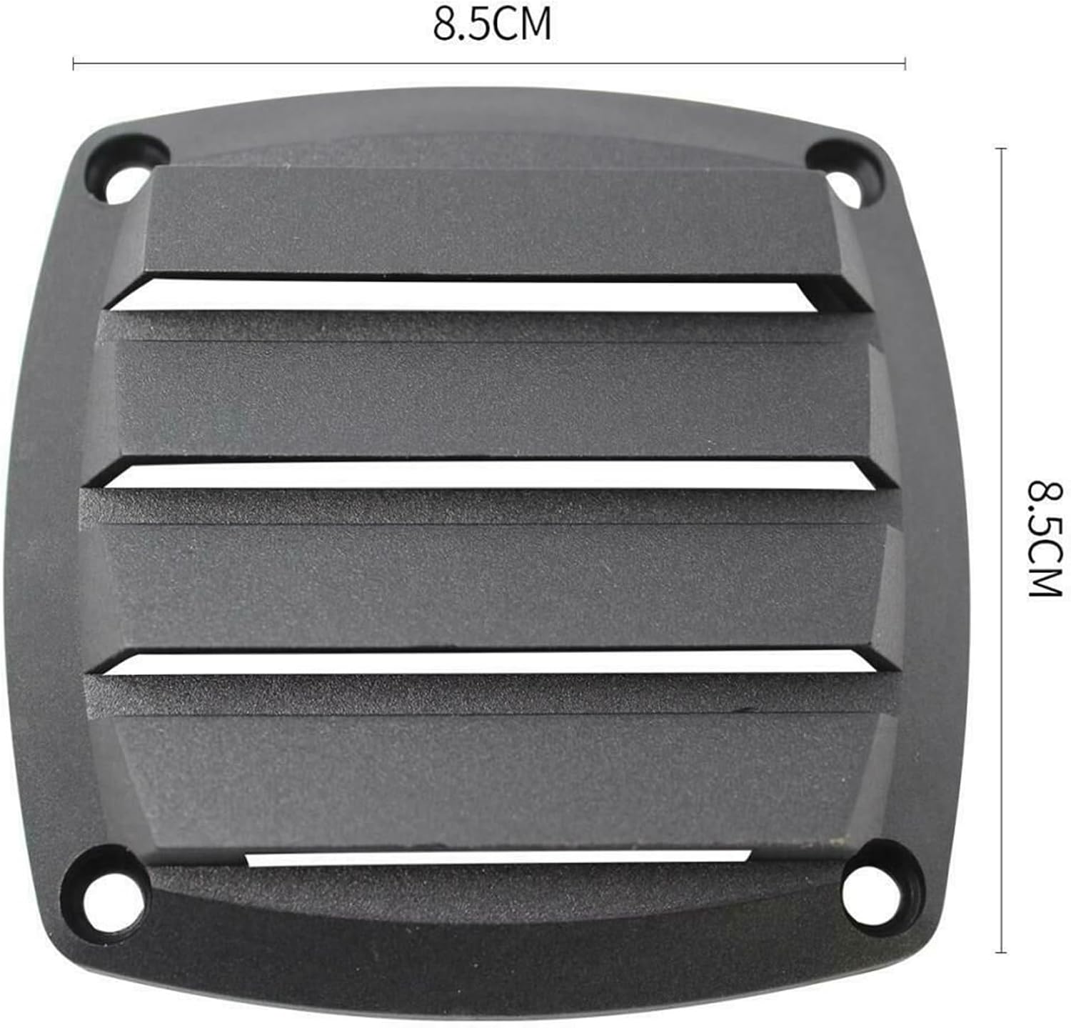 FERDUS Ship Fittings 2Pcs Marine Nylon 3'' 85mm Ventilation Grille Cover Boat Black Plastic Lnlet Ventilating Cover Stainless Steel