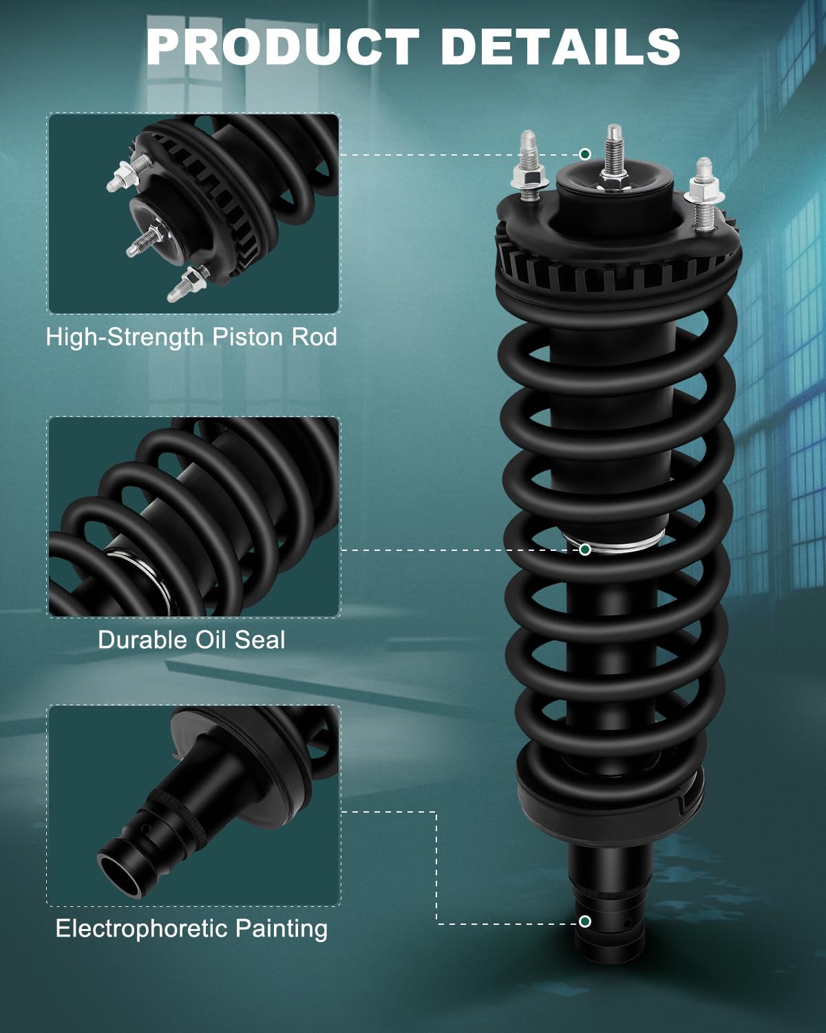 AUTOMUTO Front Pair Complete Struts Spring Assembly Shock Absorber Compatible with 04-07 for Buick Rainer, 02-09 for Chevy Trailblazer, 02-09 for GMC Envoy Struts 171341
