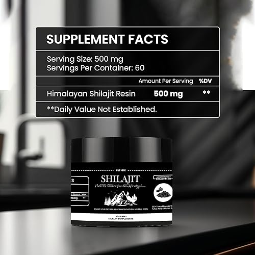 Miniatura 10 de Shilajit - Resina pura del Himalaya, Shilajit 100% pura con ácido fúlvico y más de 85 oligominerales, apoya la energía, la inmunidad y la salud de