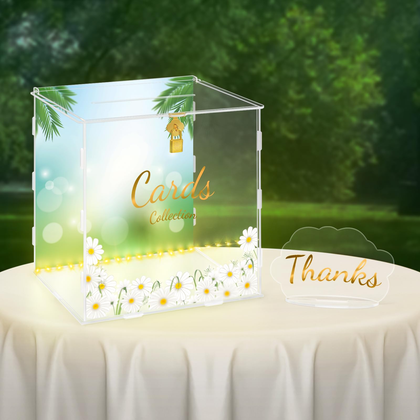 Caja de regalo de boda con luz, el cofre perfecto para recuerdos y dinero