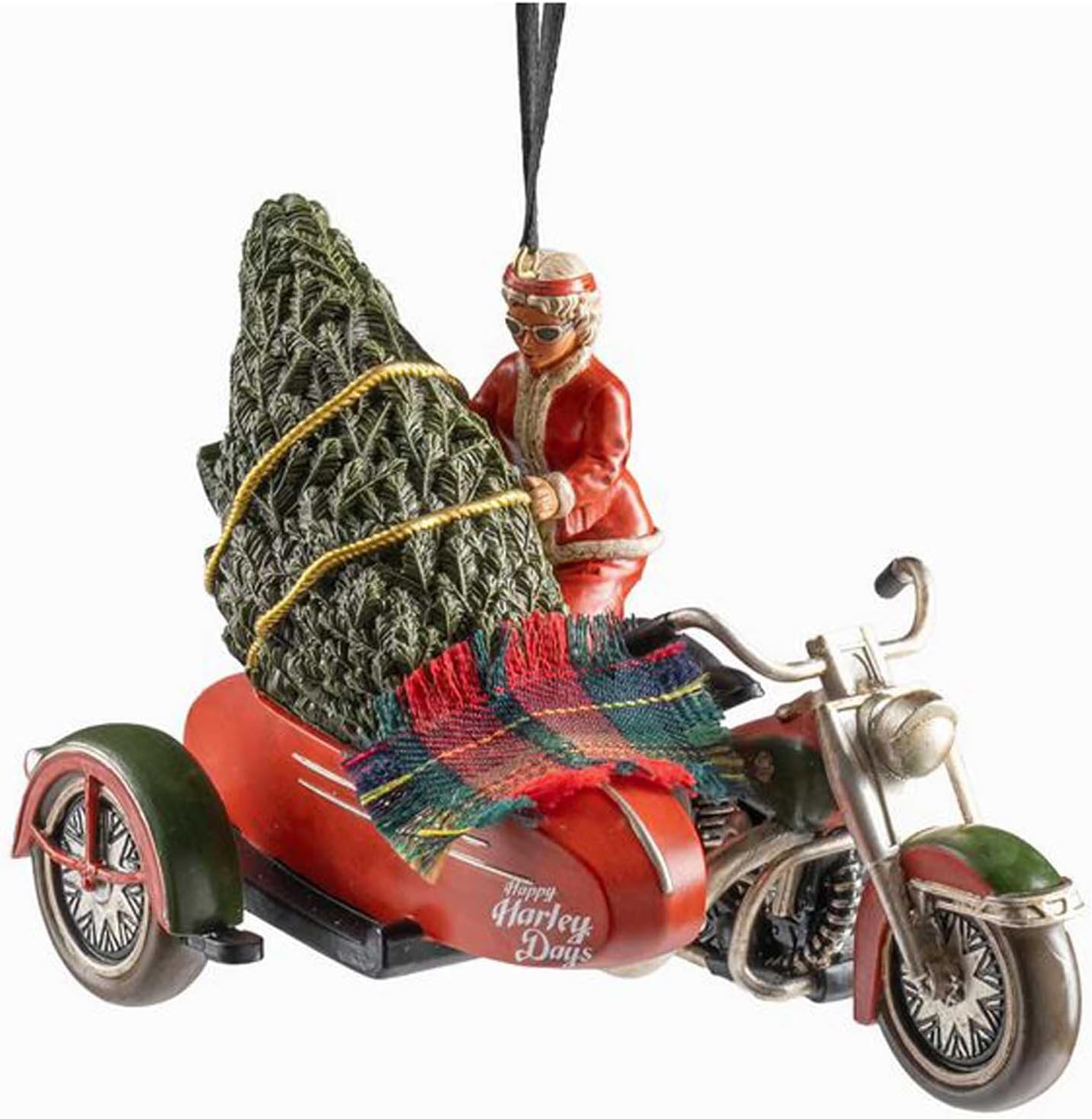 Harley-Davidson 2025 Sculpted Biker Mrs. Claus Holiday Christmas Tree Ornament