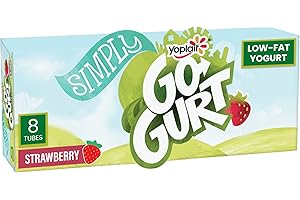 Simply Go-GURT Strawberry Kids Low Fat Yogurt, Gluten Free, 2 oz. Yogurt Tubes (8 Count)