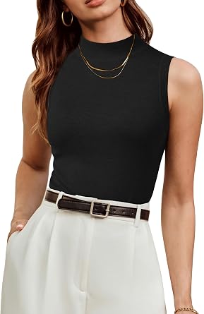 Arach&Cloz Womens Wool Blend Slim Fit Sweater Soft Turtleneck Casual Tank 2026