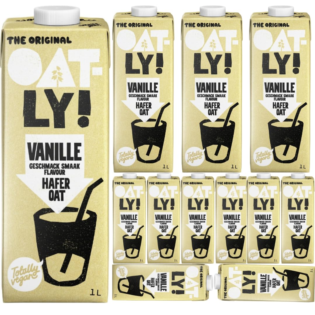 Oatly Haferdrink Vanille Oat Drink 1000 milliliter x 12 STÜCK [Frischegarantie] + pufai