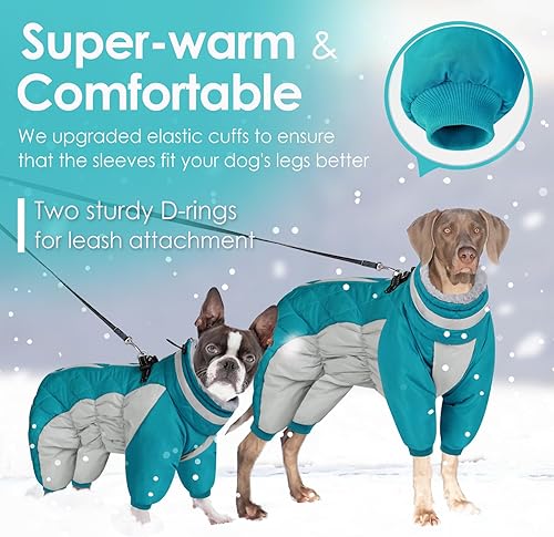 AOFITEE Fullbody Dog Coat Warm Fleece Dog Jacket — detail view