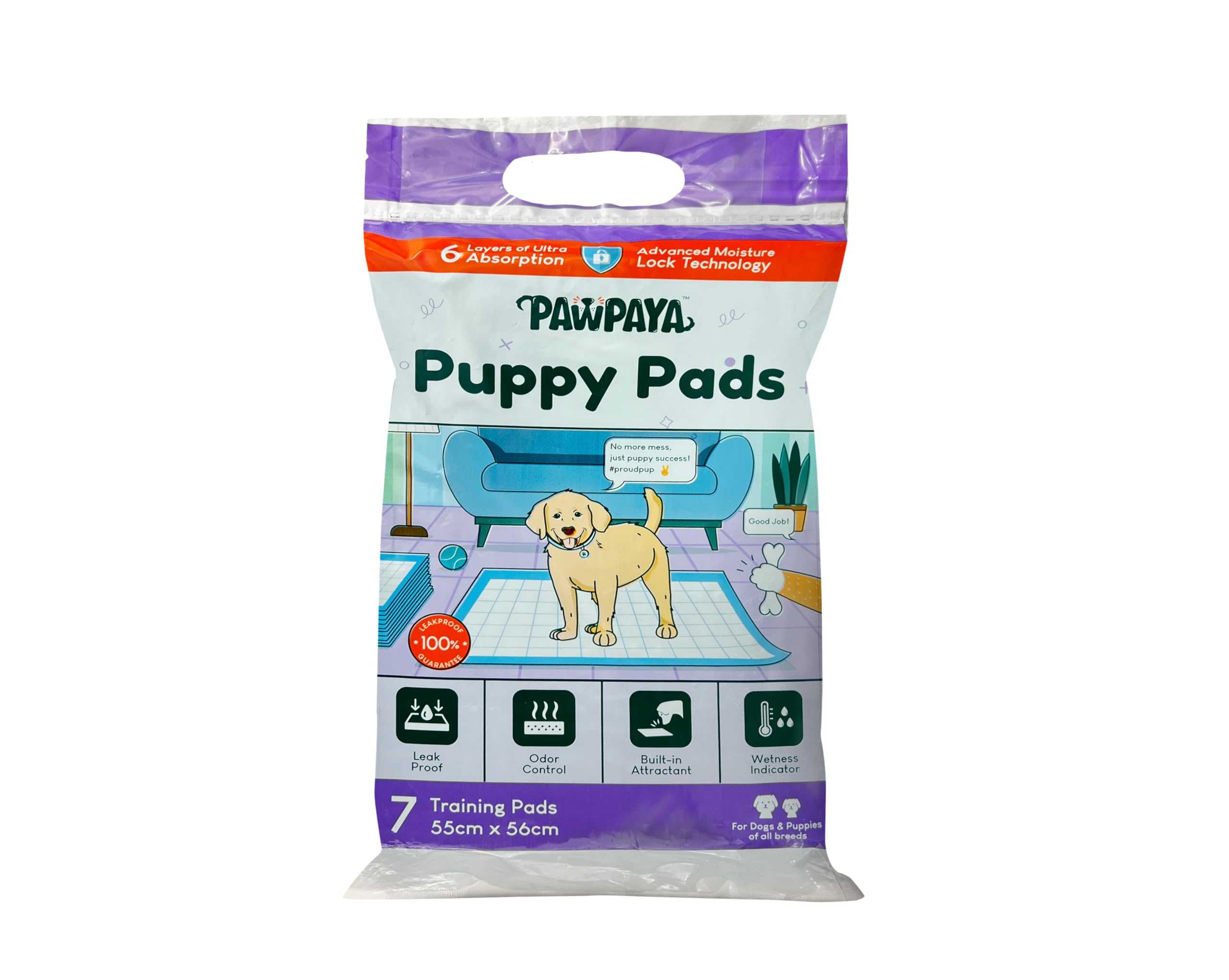 Pawpaya Training Pads for Dogs and Puppies, Leak-Proof, Ultra Absorbent, Quick Dry Surface, Odour Neutralizer, 7 Pads Each (Pack of 2) (B0D3GQ63VM) Amazon Price History, Amazon Price Tracker