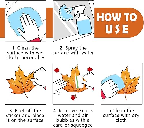 Miniatura 7 de Mfault Gnomo de feliz otoño para ventana, 9 hojas, cosecha de otoño, calabaza, girasol, granja, calcomanías decorativas, hojas de arce, Acción de