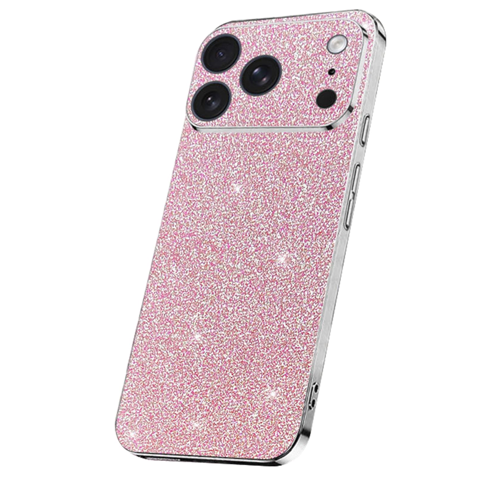 TYLYJSU Women Case for iPhone 17 Pro Max/17 Pro/Air/17, Glitter Camera Protection Electroplated Case Luxury Slim Shock Protection Cover,Pink,Air